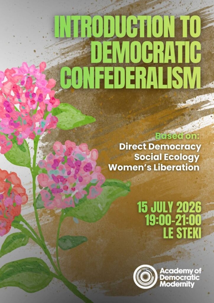 Introduction to Democratic Confederalism – 15 July, Brussels